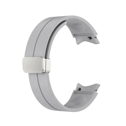 Samsung Galaxy Watch Magnetic Buckle Silicone Strap - Replacement Band for Watch 7/6/5 Pro/5/4 and Classic Models 40mm–47mm