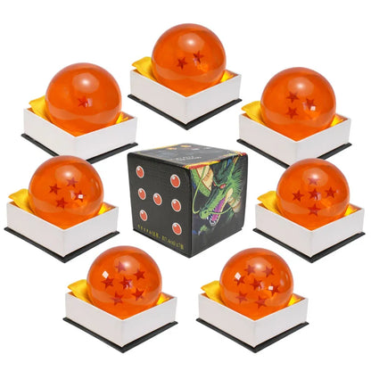 7.6cm Dragon Ball Anime Figure — 1-7 Star Orange Resin Crystal Globe, Large Desktop Ornament, Toy Collection Gift