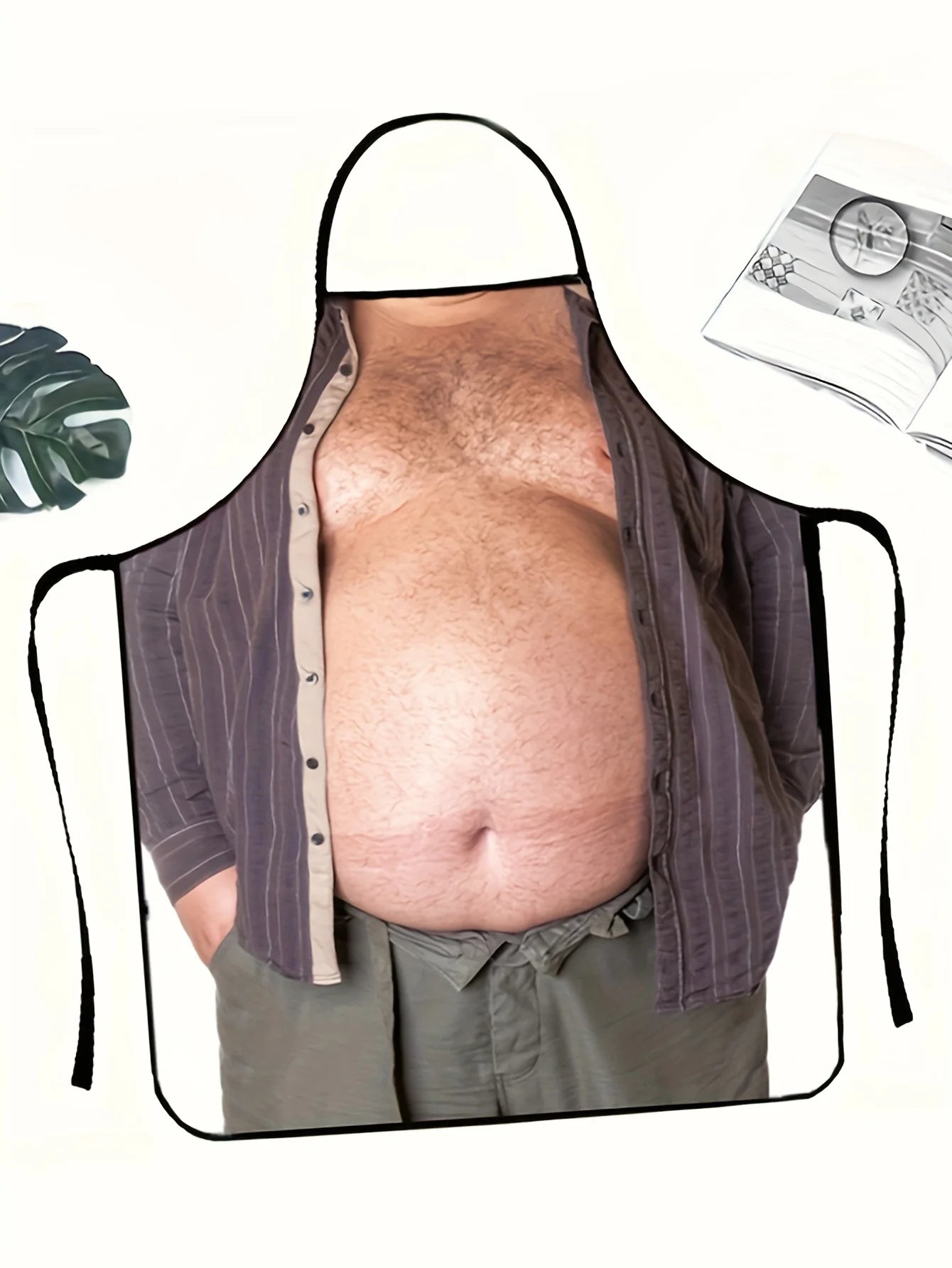 Funny Men's Apron - Beer Belly Party Apron for Cooking, BBQ & Humorous Gatherings