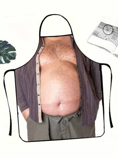 Funny Men's Apron - Beer Belly Party Apron for Cooking, BBQ & Humorous Gatherings