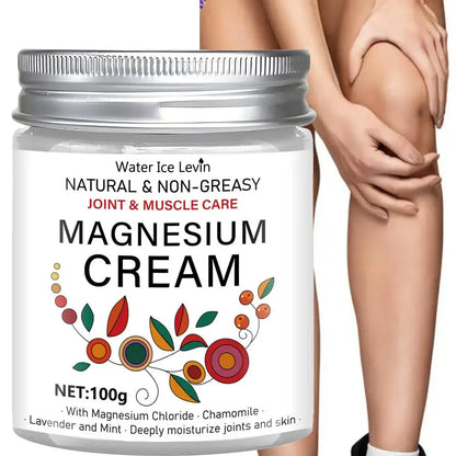 Magnesium Nerve Relief Cream - Deep Moisturizing Non-Greasy Body Butter for Knee, Joint & Muscle Comfort