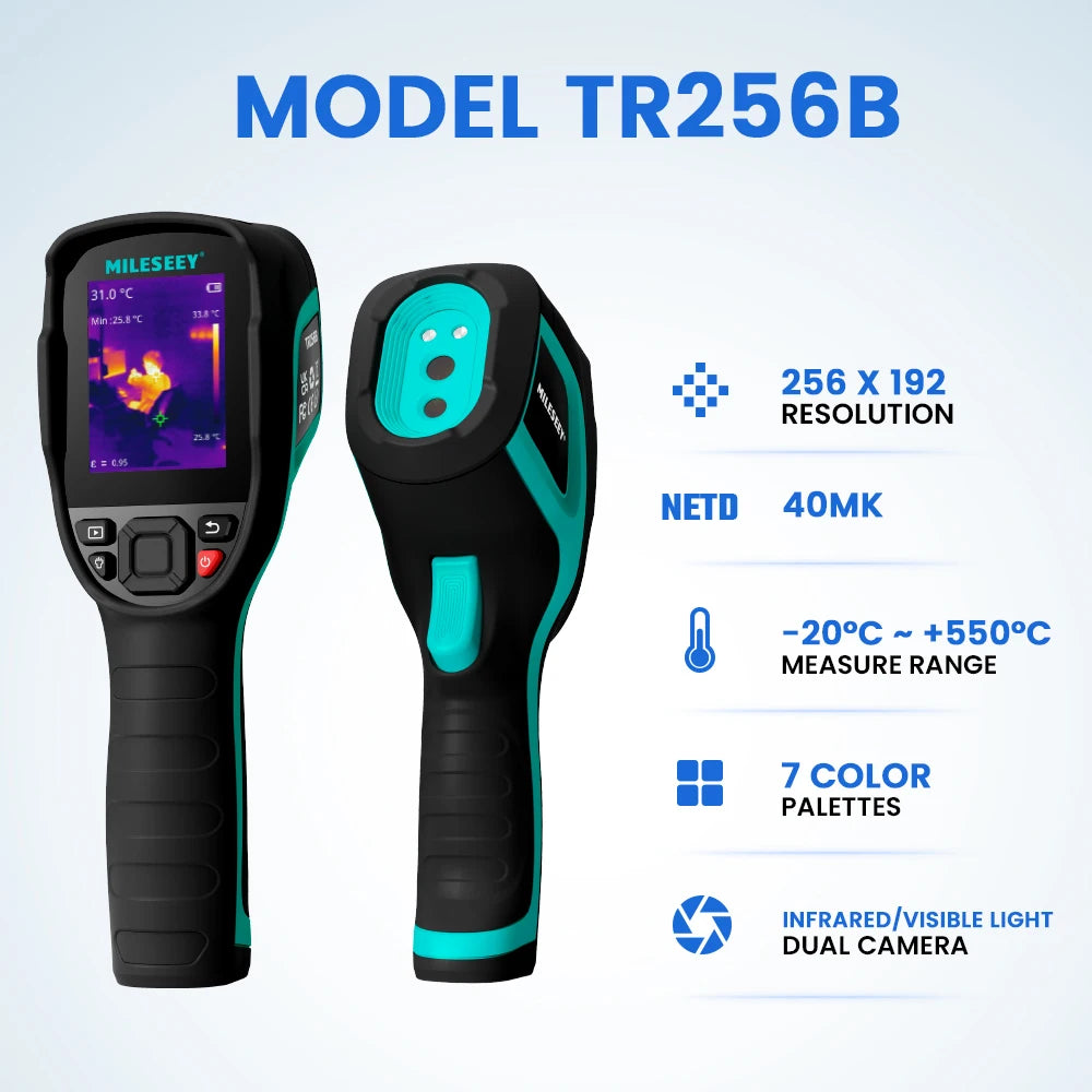 EMILESEEY TR256E/B Thermal Imager Camera 256x192 - Infrared Temperature Meter for PCB and Pipeline Repair Detection