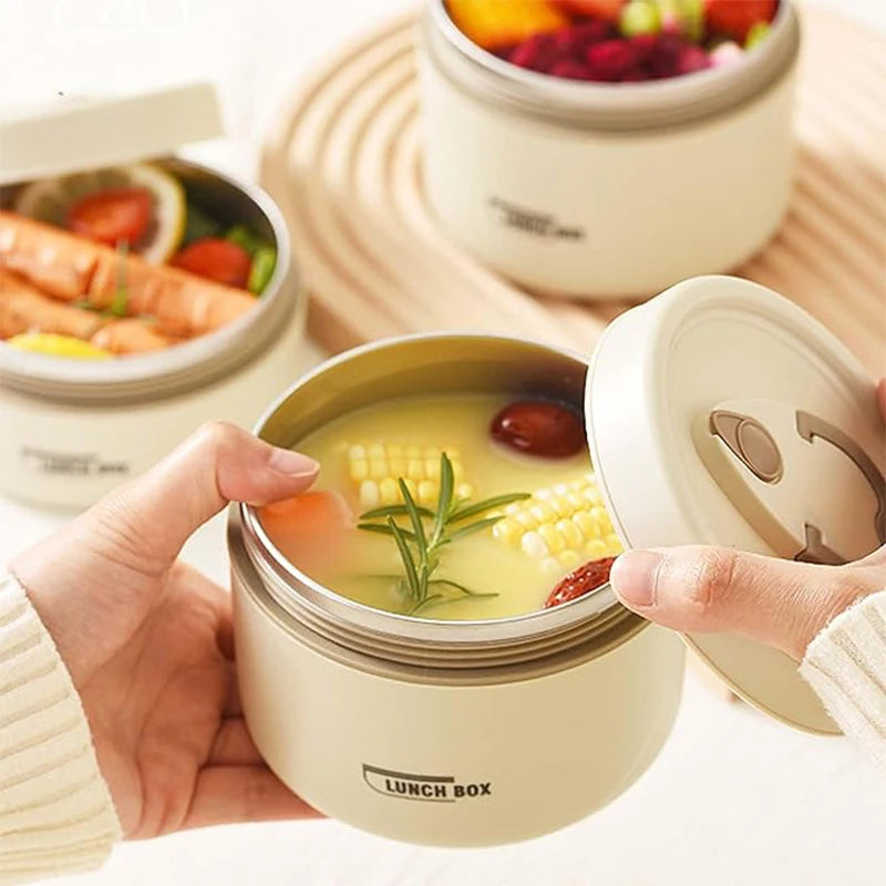 Portable Insulated Lunch Container Set – 3 Stackable Thermal Food Storage Boxes for Adults & Kids