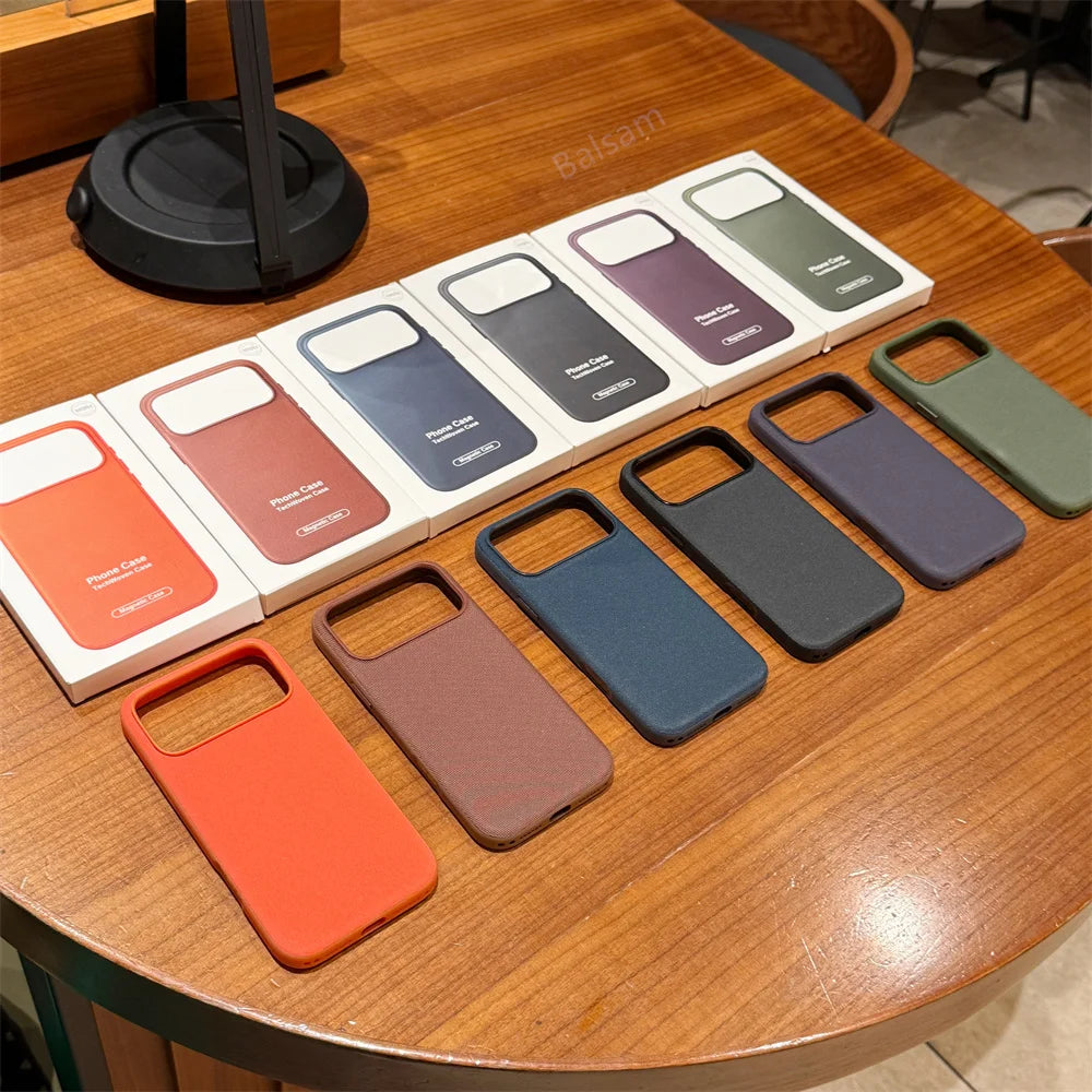 Luxury TechWoven MagSafe Case - Magnetic Wireless Charging Cover for iPhone 11-18 Pro Max