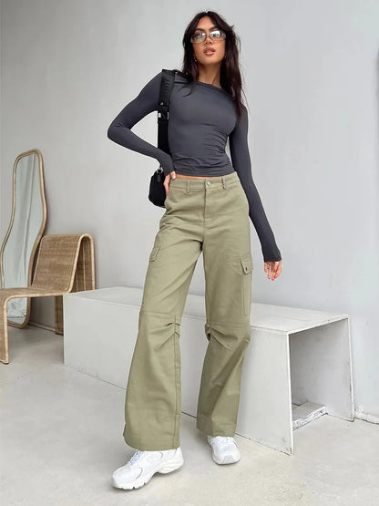 Women's Casual Long Sleeve T-Shirts - Solid Slim Fit Pullovers for Spring and Autumn, Stylish Streetwear Base Tees