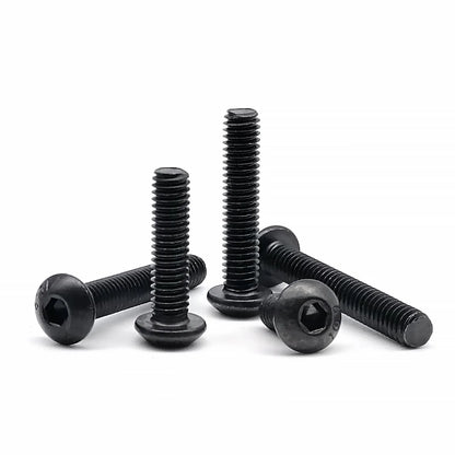 M1.6-M8 Black Grade 10.9 Steel Allen Hexagon Screw Bolt Nut Washer Kit – Round Head Set Box
