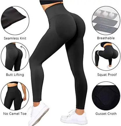 Seamless Knitted Fitness GYM Pants: High Waist Tight Peach Buttocks - Nude Yoga Pants for Women