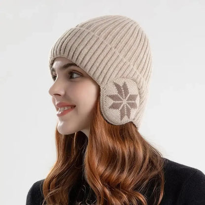 Unisex Winter Warm Plush Knitted Beanie - Coldproof Skull Cap for Men and Women, Outdoor Ear Protection Wool Hat