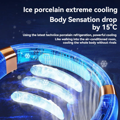 2024 Portable USB Halterneck Silent Bladeless Mini Fan – Handheld Multi-Function Electric Cooler