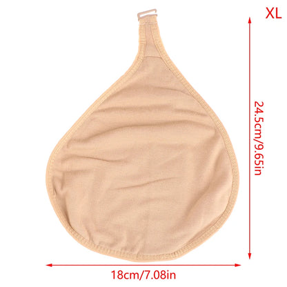 Women Silicone Breast Forms Protective Cotton Pocket Cover – Soft Mastectomy Prosthesis Holder for Artificial Breast Forms, Triangle Shape Comfort Support Accessory
