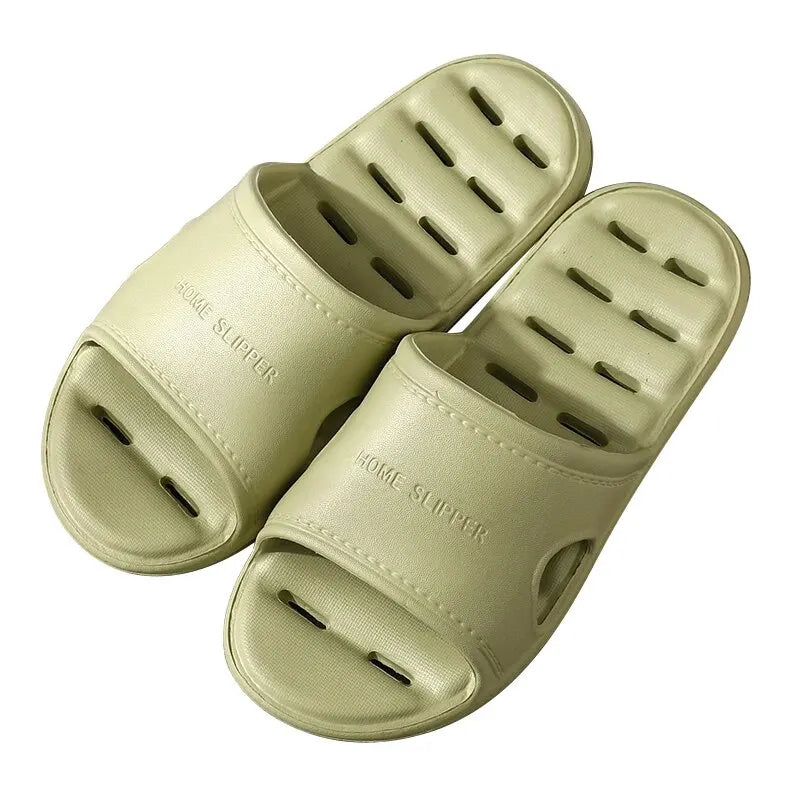 Feslishoet Unisex EVA Non-Slip Soft Bottom Shower Slippers – Quick-Drying Punching Bathroom Footwear