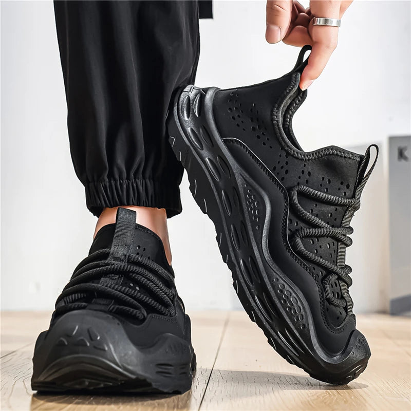 Men’s Casual Sport Sneakers - Breathable Thick Sole Shoes with Anti-Skid & Wear-Resistant Design