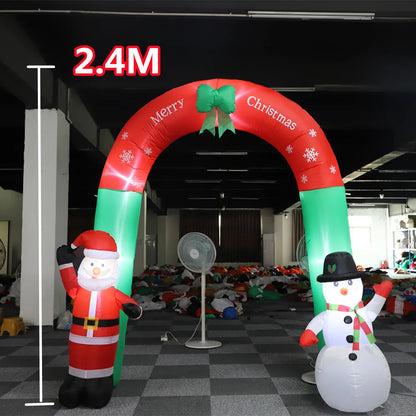Inflatable Christmas Decorations – Tree, Snowman, Santa, Bear & Gingerbread Man with Built-in LED for Outdoor Garden & Party Decor