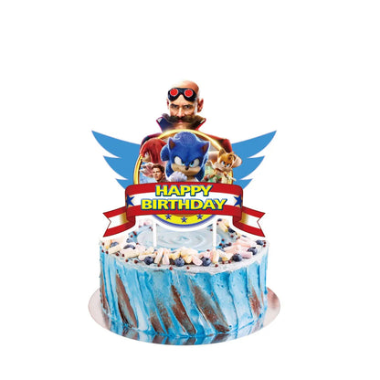 Sonic Birthday Party Decoration Set – Hedgehog Theme Tableware & Supplies with Plates, Cups, Napkins, Tablecloth & Party Accessories for Kids Party Gifts