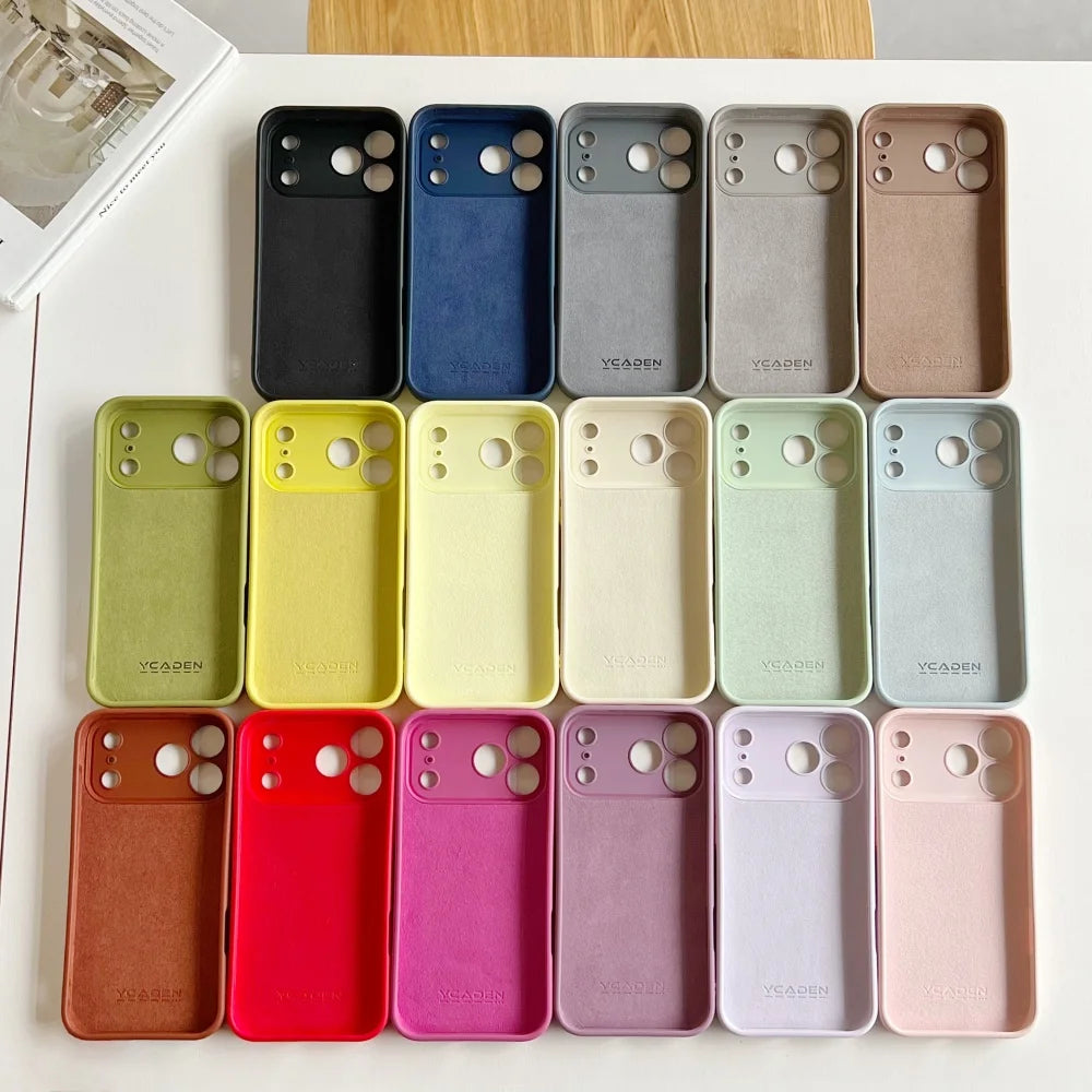 Liquid Silicone iPhone Case - Matte Soft Candy Color Cover for iPhone 11–18, 16e, Air, Plus & Pro Max Models