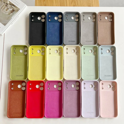 Liquid Silicone iPhone Case - Matte Soft Candy Color Cover for iPhone 11–18, 16e, Air, Plus & Pro Max Models
