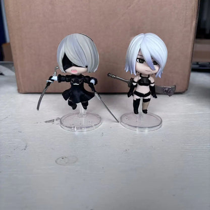 5PCS Game NieR: YoRHa Action Figures — Cute 2B & A2 Collectible Toy Set