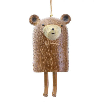 Resin Pet Wind Chime — Cute Animal Garden Pendant | Rural Home Decoration & Festival Gift Craftsmanship