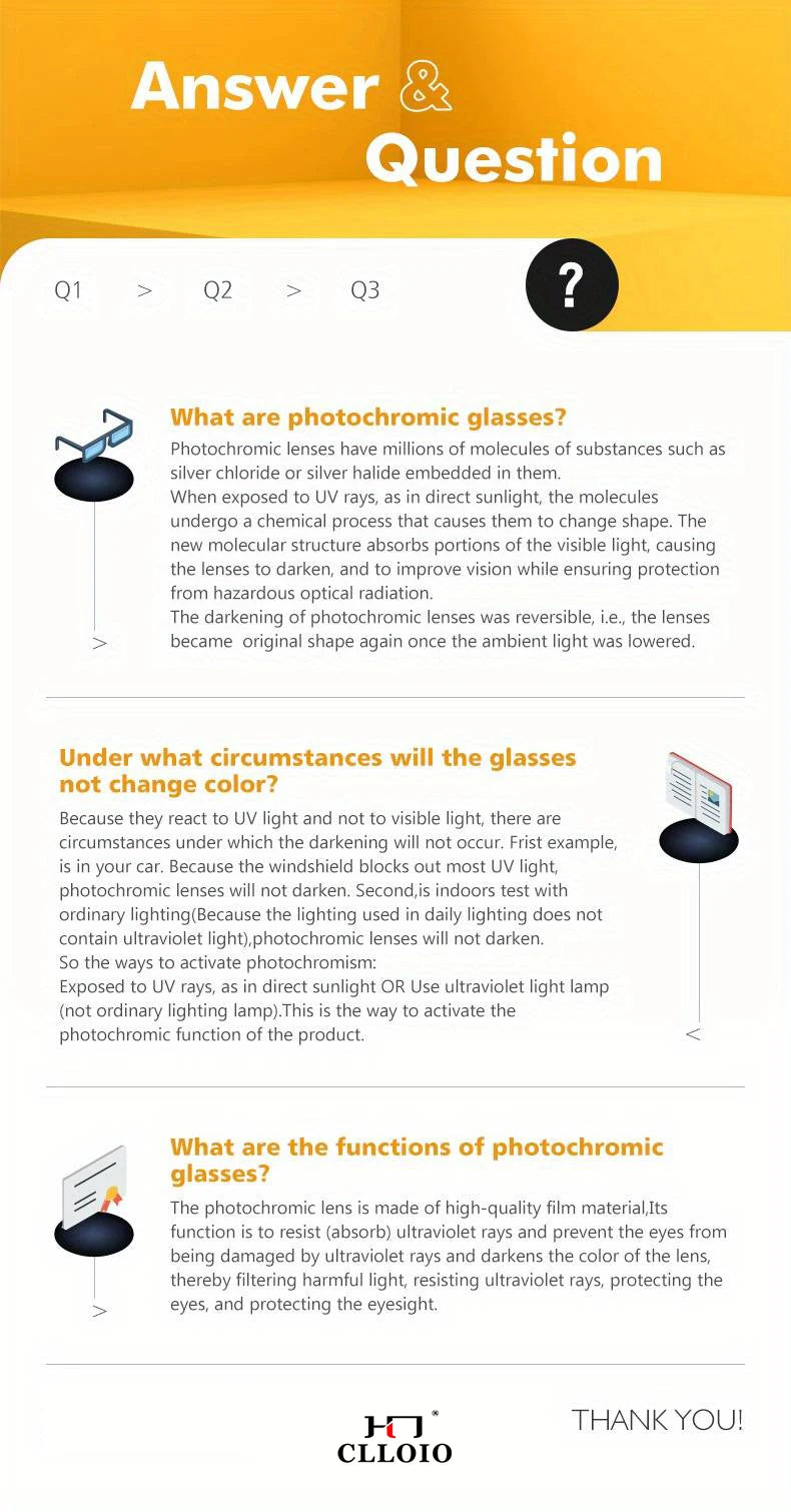 CLLOIO Aluminum Photochromic Sunglasses – Polarized Day & Night Chameleon Glasses for Men, Anti-Glare, UV Protection, Color Changing Sun Glasses