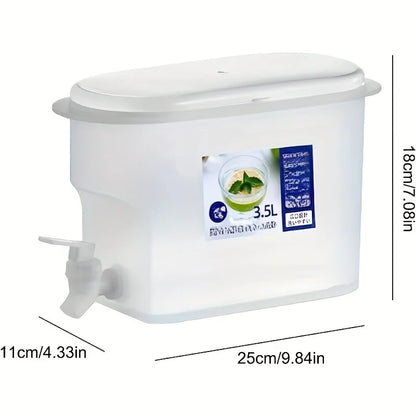 Large Capacity Refrigerator Drink Dispenser - Easy-Pour Spout Pitcher for Lemonade, Fruit Water & Beverages