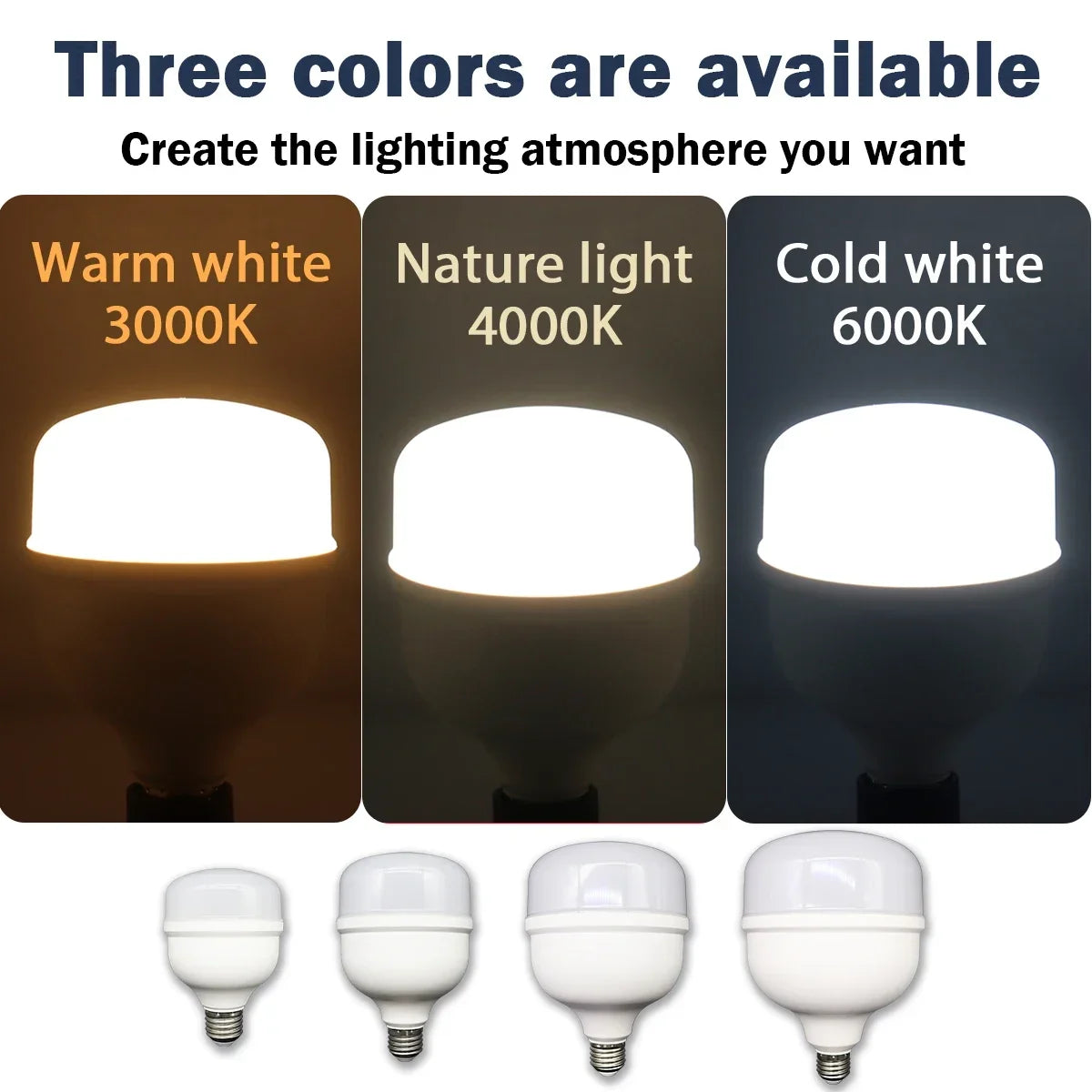 1-5PCS 50W Super Bright LED Bulb – 5000LM E27 Lamp for Home & Living Room, AC 110V/220V