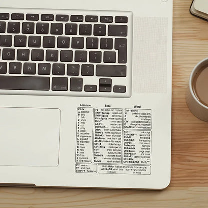 Keyboard Shortcut Stickers - Self-Adhesive Quick Reference Labels for Windows, Excel & Word