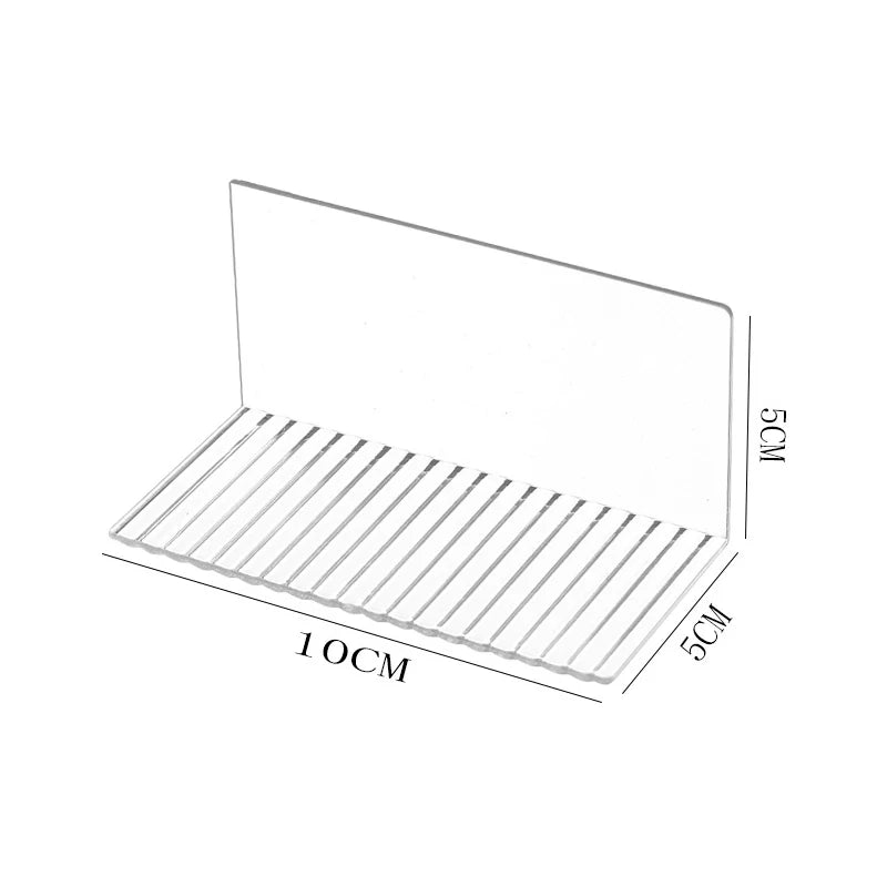 Self-Adhesive Acrylic Wall Mounted Display Shelf — Transparent Figure & Toy Storage Rack Holder