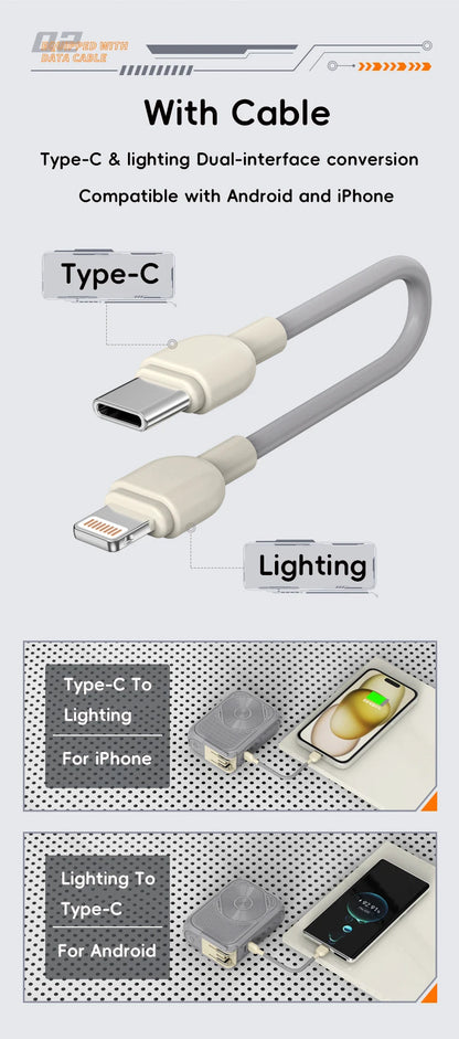 20000mAh Magnetic Wireless Power Bank – 10000mAh Portable Fast Charging Stand with USB Cable for iPhone, Samsung, Xiaomi