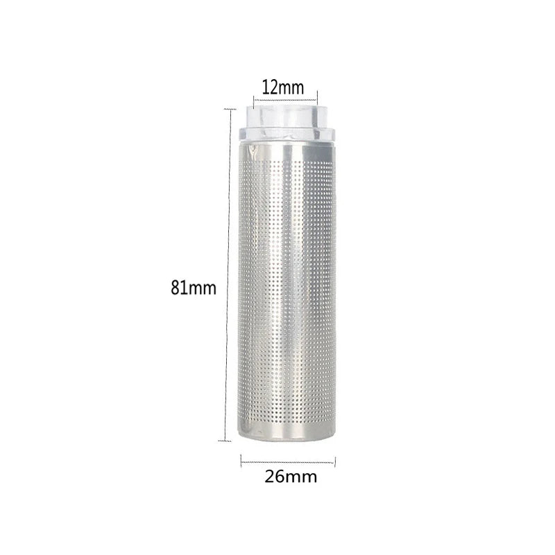 12/16mm Aquarium Inflow Inlet Filter – Stainless Steel Mesh Net Guard, Fish Tank Intake Strainer & Prefilter Cover