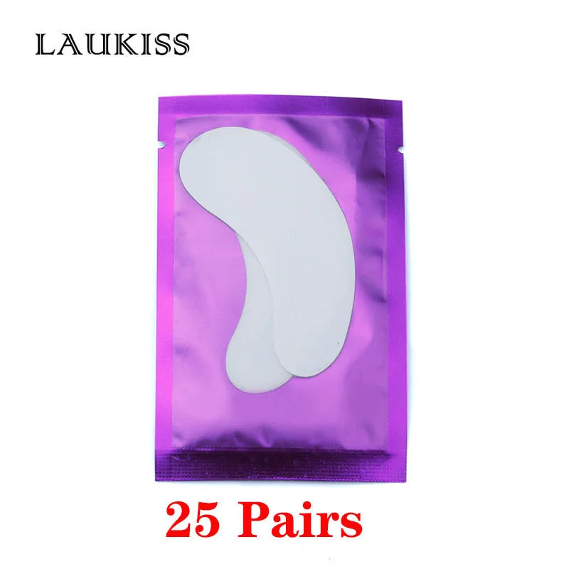 25/50/100 Pairs Hydrogel Eye Patches | Lint-Free Under Eyelash Pads for False Eyelash Application | LAUKISS Paper Stickers