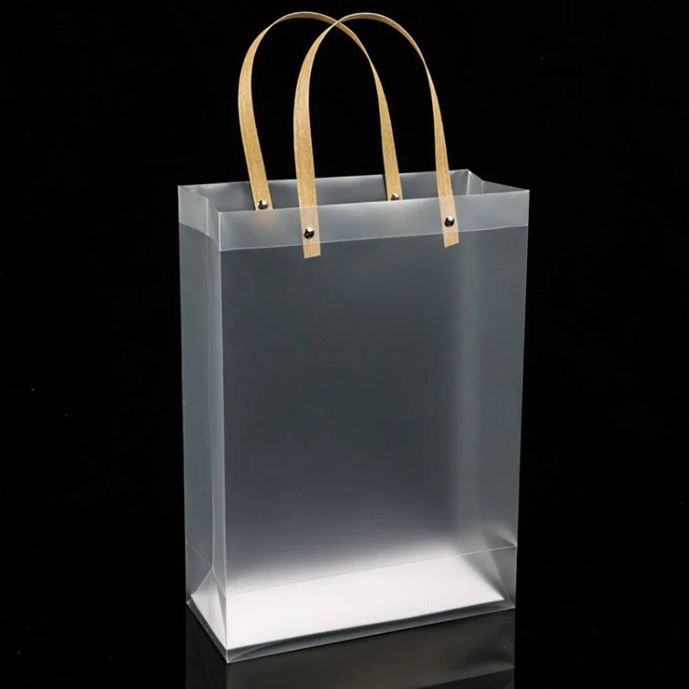 10PCS Frosted Tote Bag: PVC Waterproof Transparent Eco-friendly Candy Bag - Perfect Companion Gift for Any Occasion