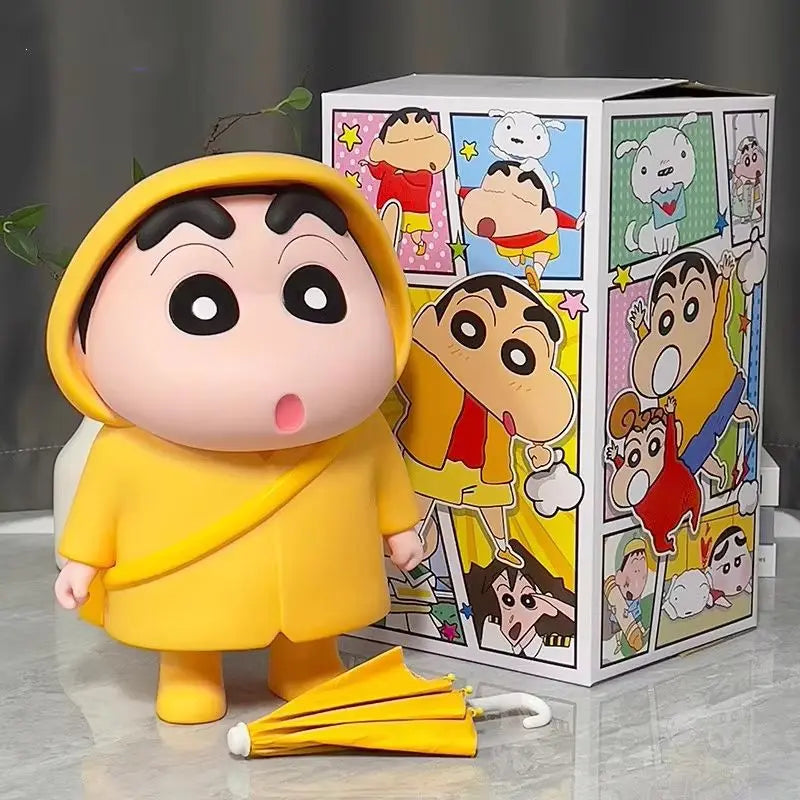 40cm Crayon Shin-Chan Raincoat Figure – Anime Doll, Car Ornament & Collectible for Birthday Gifts