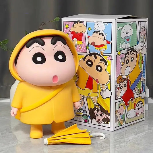 40cm Crayon Shin-Chan Raincoat Figure – Anime Doll, Car Ornament & Collectible for Birthday Gifts