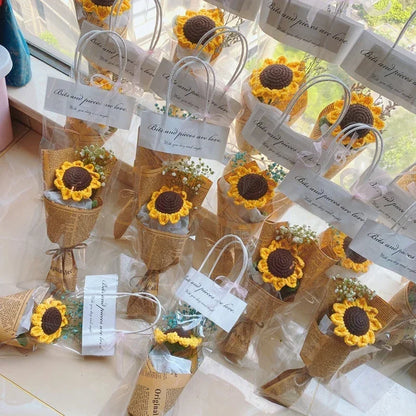 5/10PCS Transparent Flower Wrapping Bags – Gift Packaging with Handle for Weddings, Birthdays, Candy & Flower Box Decor