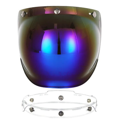 Motorcycle Helmet Bubble Visor – Anti-Fog UV Protection HD Lens for Retro Open Face Helmets