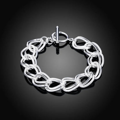 Fine 925 Sterling Silver Chain Bracelet – Solid Charm Jewelry for Women & Men, Party, Wedding & Fashion Gift