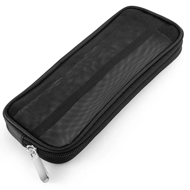 Makeup Brush Travel Case – Mesh Cosmetic Toiletry Bag Organizer for Men & Women, Beauty Tools Dopp Kit Pouch for Wash Storage