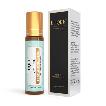 EUQEE 10ml Women's Roller Fragrance Oil - Coconut, Vanilla & Floral Aroma Scent Oil