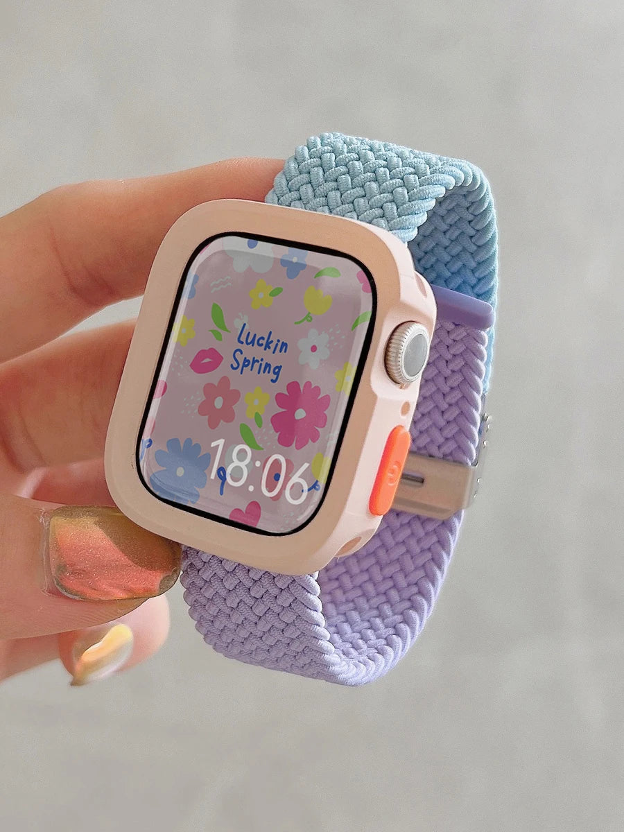 Candy Silicone Apple Watch Case & Strap - Protective Band Cover for Series 11 10 9 8 7 SE 6 5 4 Ultra 49mm 45mm 41mm 44mm 40mm