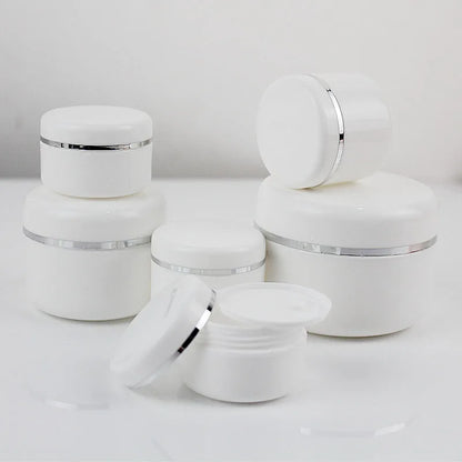 30pcs Plastic Cream Jars – 20g/30g/50g Empty Refillable Makeup Containers for Cosmetics Samples