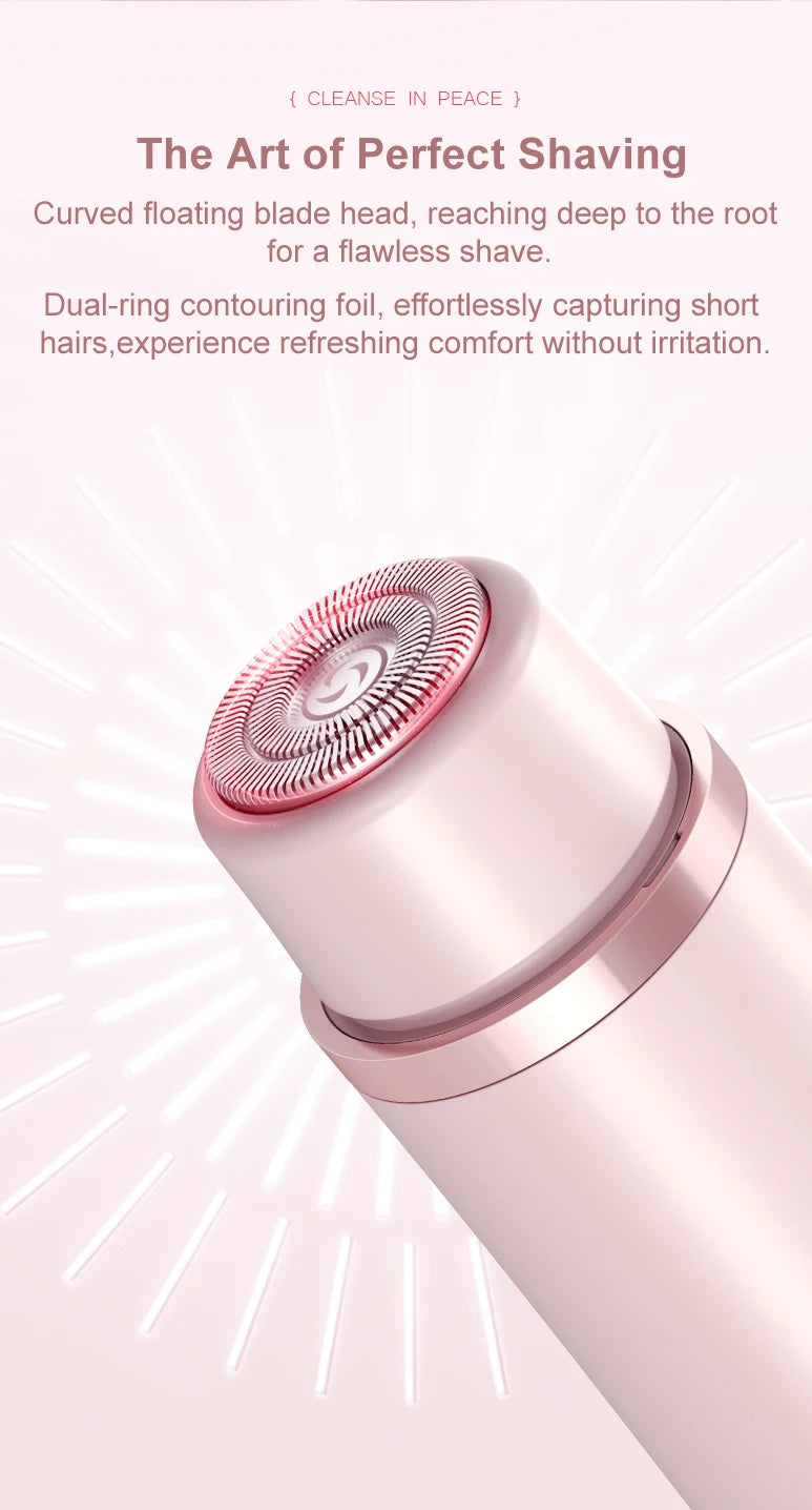 Electric Razor for Women – Painless Facial Epilator & Body Hair Trimmer for Mustache, Legs, Bikini, and More