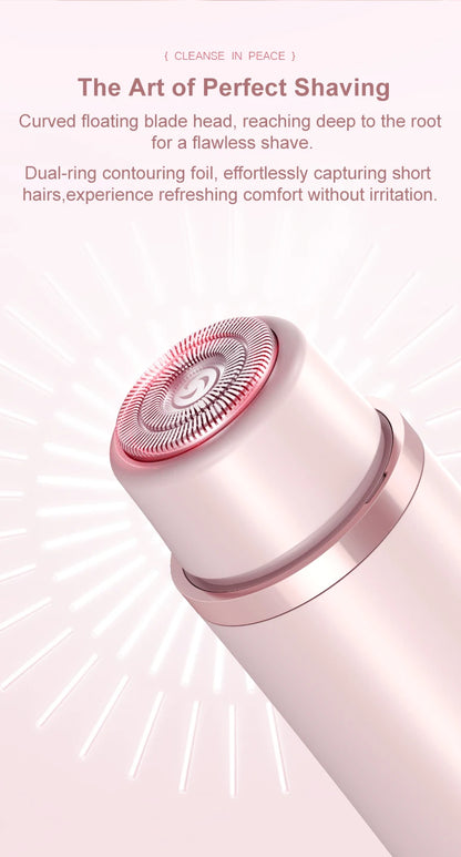 Electric Razor for Women – Painless Facial Epilator & Body Hair Trimmer for Mustache, Legs, Bikini, and More