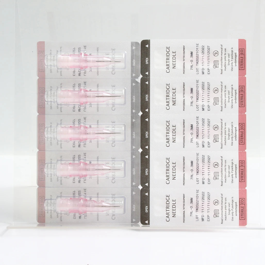 1RL 3RL 7RL Practice Tattoo Needles – 10/20/50/100PCS for PMU Motor Pen & Grip Cartridge Supplies