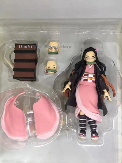 Figma Demon Slayer Action Figures – Rengoku, Tanjirou, Nezuko & Zenitsu Kimetsu no Yaiba Toys