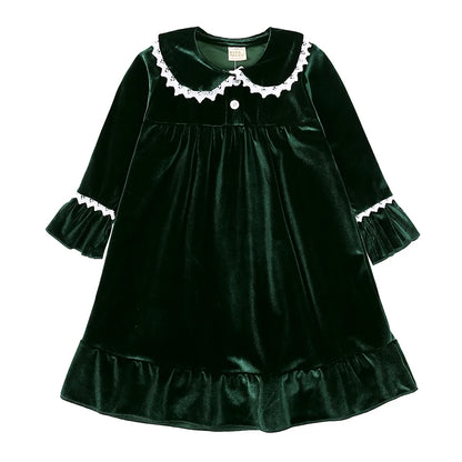 2025 Kids Christmas Pajama Set – Velvet Long Sleeve Sleepwear with Pants