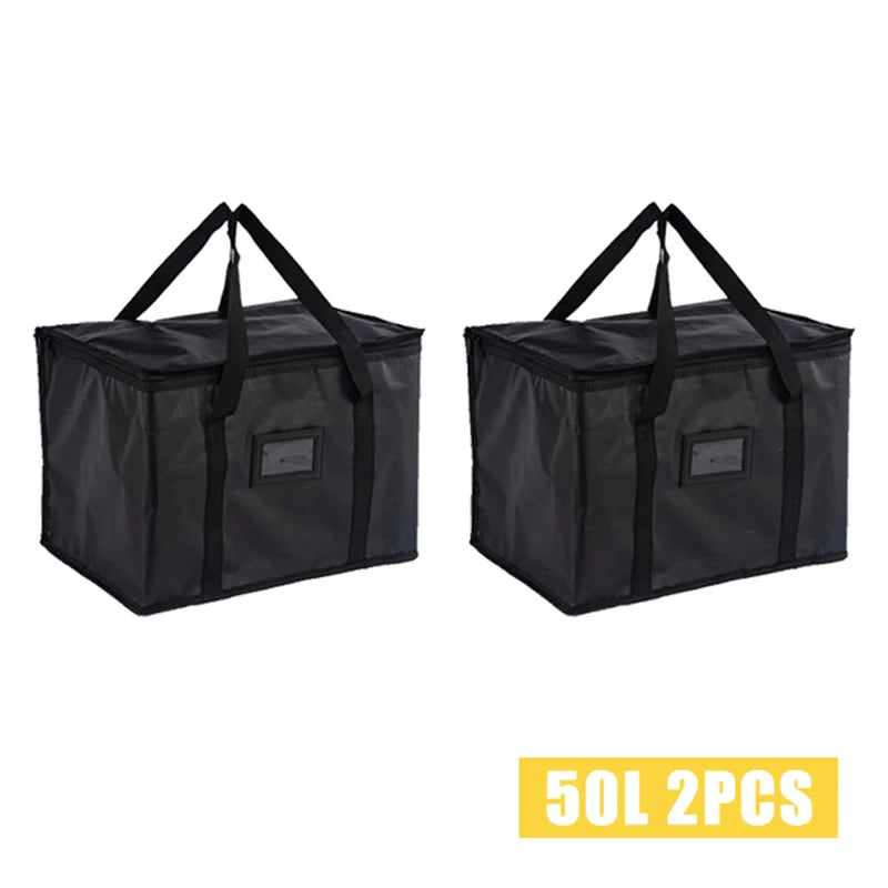70L Large Capacity Insulated Cooler Bag – Thermal Foil Lunch & Food Storage Tote, Portable Zip Picnic & Camping Bag for Hot & Cold Retention