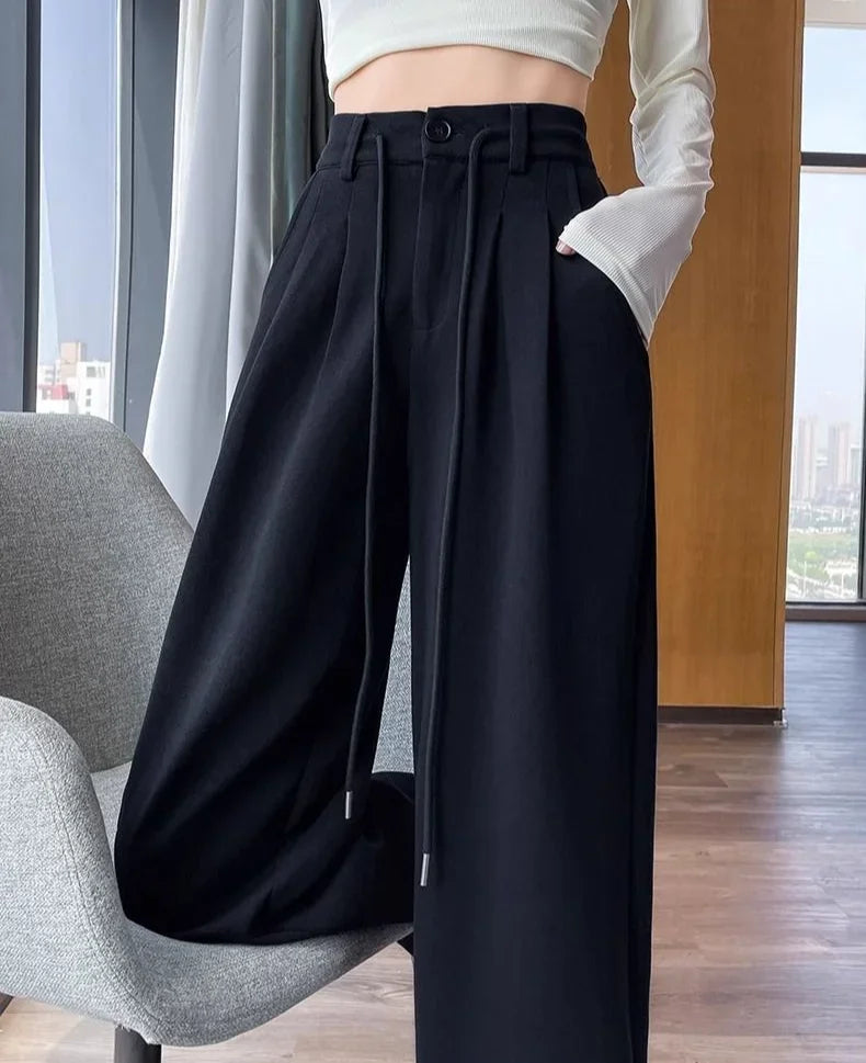 Women’s High Waist Straight Leg Pants – Chic Elegant Casual Trousers for Stylish Outfits