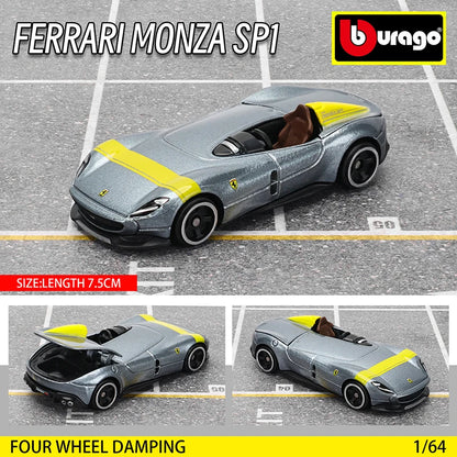 Bburago 1:64 Car Model Collection — Golf GT 2017, Mustang Shelby GT500, Ferrari, Benz & Volkswagen, Kids Xmas Gift Toys for Boys