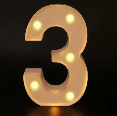 Luminous LED Number & Letter Lamp – Alphabet Decorative Night Light for Home, Wedding, Birthday & Party Decoration