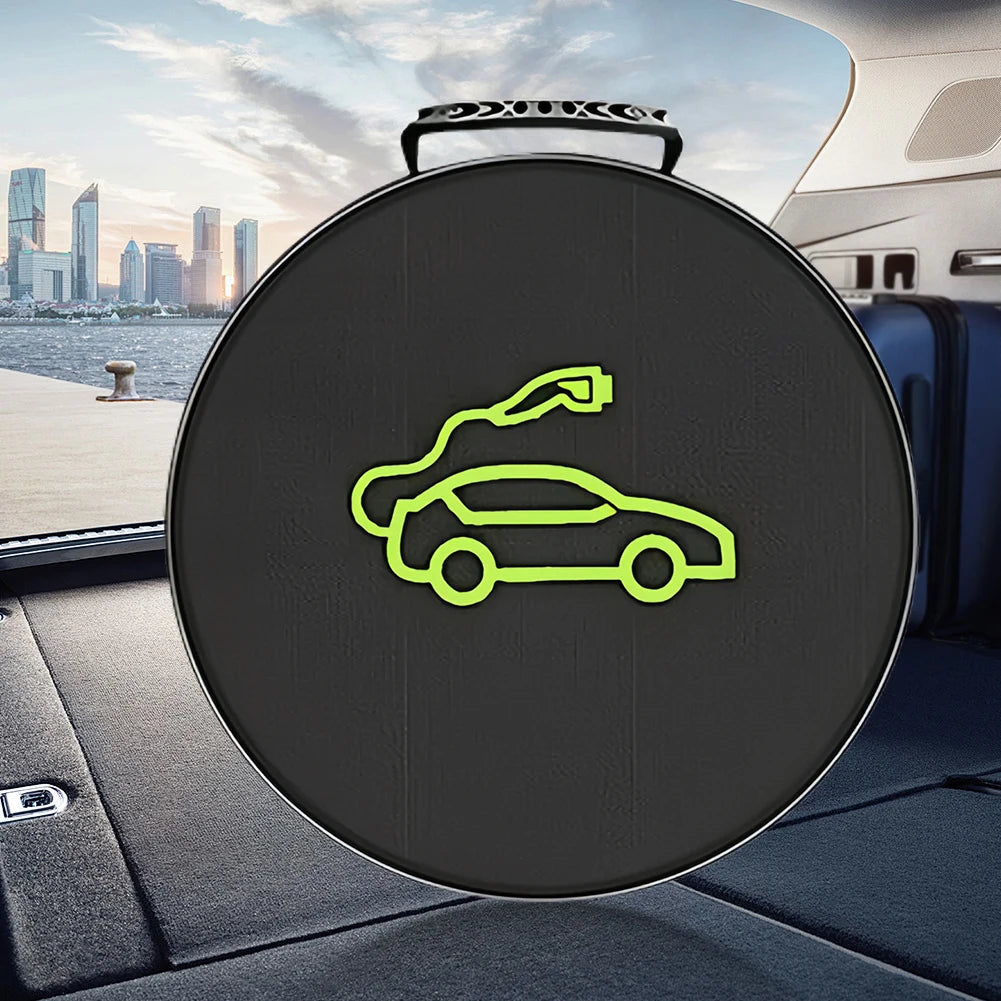 Waterproof Electric Car Charger Storage Bag – Fire Retardant EV Charging Cable & Socket Carry Case